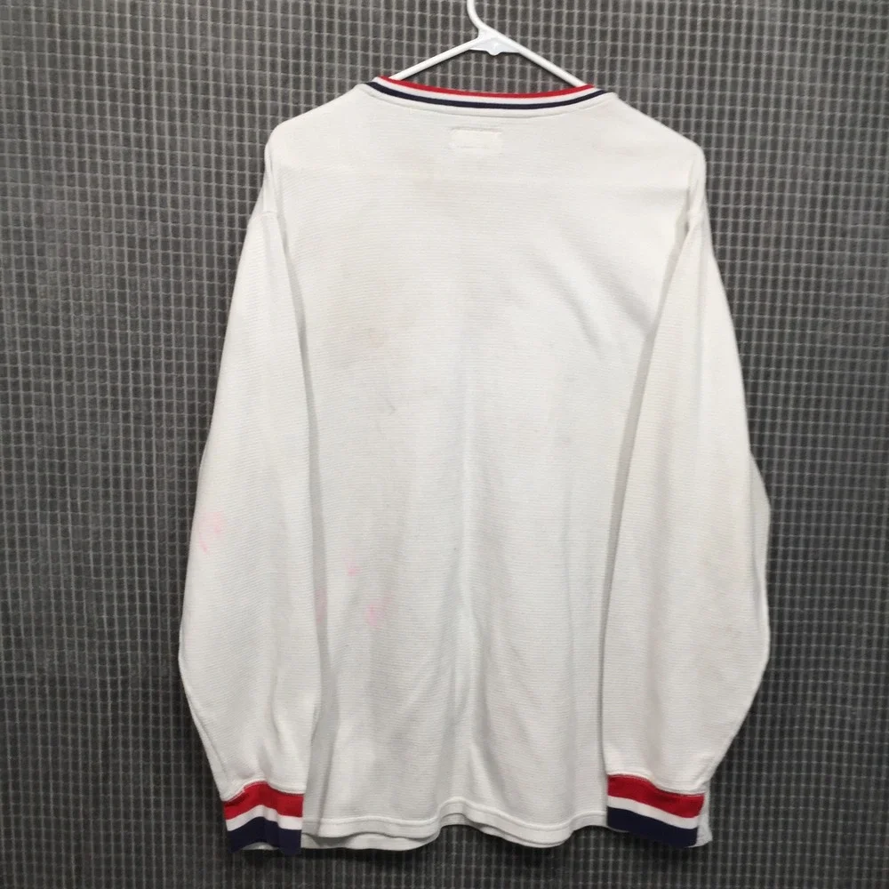 Polo Ralph Lauren Mens Sleepwear Waffle Knit Thermal USA Logo 2XL White